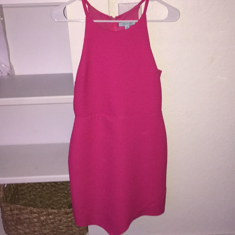 Pink she and sky dress